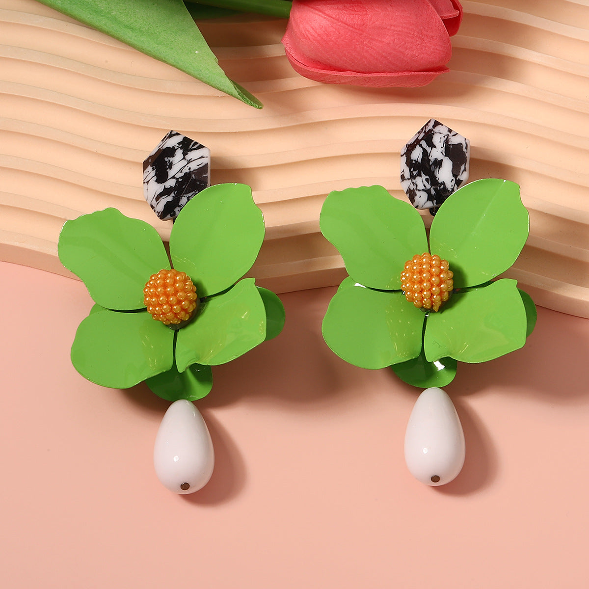New Design Fashion Bohemin Flowers Drop Earrings Trendy Statement ZA Dangle Earrings For Women Brand Pendientes Jewelry Bijoux